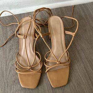 Camel Strappy Sandals